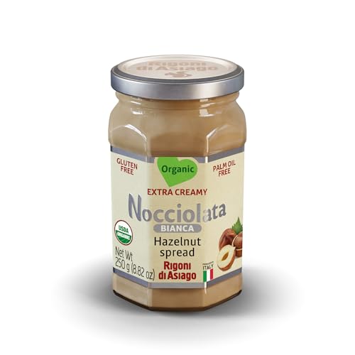 Rigoni di Asiago Nocciolata Bianca Organic Hazelnut Spread, 9.52 Ounce (Pack of 6)