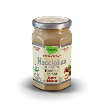 Rigoni di Asiago Nocciolata Bianca Organic Hazelnut Spread, 9.52 Ounce (Pack of 6)