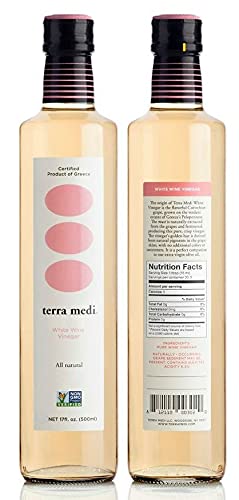 Terra Medi Greek White Wine Vinegar, 17 Ounces, Model tmwwv