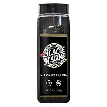 Charcoal Seasoning Dry BBQ Rub (Large) - 23 oz. Black Magic Charcoal Grill Seasoning Best for Briskets, BBQ Burger, Ribeyes, Pul