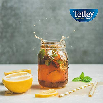 Tetley Black Tea, Iced Tea Blend, Family Size, Packaging May Vary, 24 Count, Pack Of 6