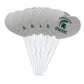 GRAPHICS & MORE Cupcake Toppers Set of 6, Acrylic, Michigan State Spartans Heart Love Design