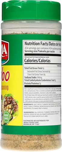 Iberia Adobo All Purpose Seasoning, Without Pepper, 16 Oz