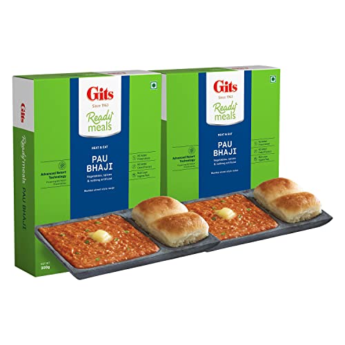 Gits Ready To Eat Pav Bhaji 600G (Pack Of 2 X 300G Each)