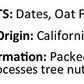 Anna and Sarah Chopped Dates with Oat Flour No Sugar Added in Resealable Bag 5 Lbs