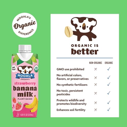 Mooala Strawberry Bananamilk Organic Shelf Stable 237 mL Case 12