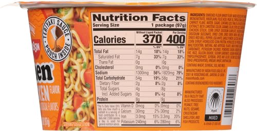 Nissin Top Ramen Bowl Ramen Noodle Soup, Chicken, 3.42 Ounce