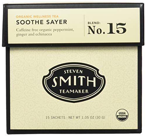 Steven Smith Teamaker Smith Teamaker Organic Soothe Sayer No. 15 (Caffeine-Free Organic Wellness Tea), 1.05 Oz, 15Count
