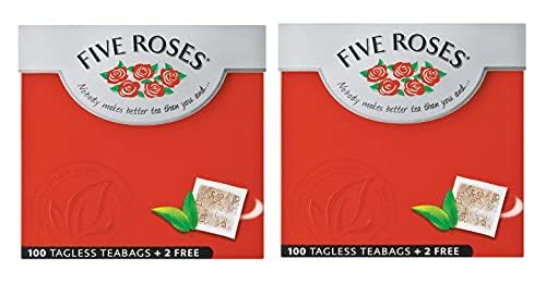 Five Roses Tea, 102 Tagless Teabags (Pack Of 2)
