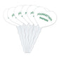 GRAPHICS & MORE Cupcake Picks Set of 6 - Acrylic Heart Toppers - Manhattan College - One Size