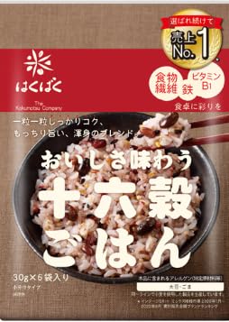 Hakubaku 16 Multigrain mix grains for Rice rice flavoring 180g (30g x 6 portions) Japgokbap ???. Product of Japan. No.1 Mixed Gr