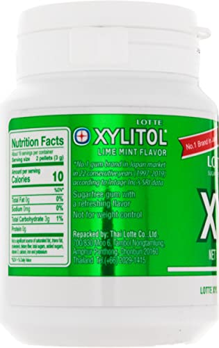Lotte Xylitol Lime Mint Gum 2.04 Oz (Pack Of 1)