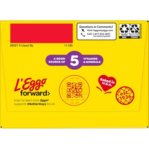 Eggo Minis Frozen Pancake Bites, Frozen Breakfast, Breakfast Food, Chocolatey Chip, 8.4oz Box (5 Pouches)