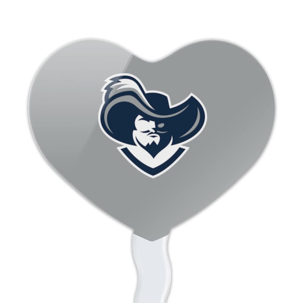 GRAPHICS & MORE Cupcake Picks Set of 6 - Acrylic Heart Toppers - Xavier University - One Size