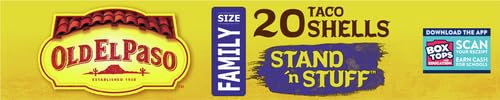 Old El Paso Stand N Stuff Taco Shells, Gluten Free, Family Size, 20-Count