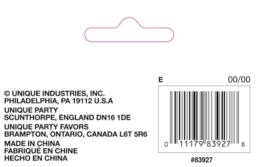Unique 83927 Pink Birthday Flag Cupcake Toppers 6 Pcs, Happy, 6 Count (Pack Of 1)