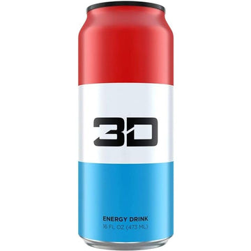 3D Energy Liberty Pop | Sugar Free Energy Drink | Pre Workout Energy | 200Mg Caffeine With Taurine And L-Carnitine | 16 Fluid Ounce | 12 Pack | Red, White And Blue