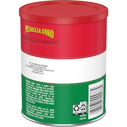 Medaglia D'Oro Italian Roast Espresso Style Ground Coffee, 10 Ounces (Pack Of 12)