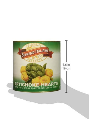 Supremo Italiano Whole Artichoke Hearts, 55 Ounce