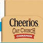 Cheerios Oat Crunch Cinnamon Oat Breakfast Cereal, Family Size, 24 oz