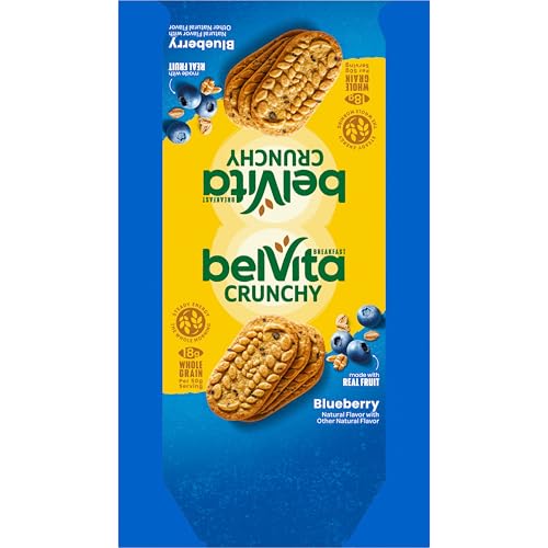 belVita Breakfast Bars Biscuits, Blueberry, 8 Packs (4 Biscuits Per Pack)