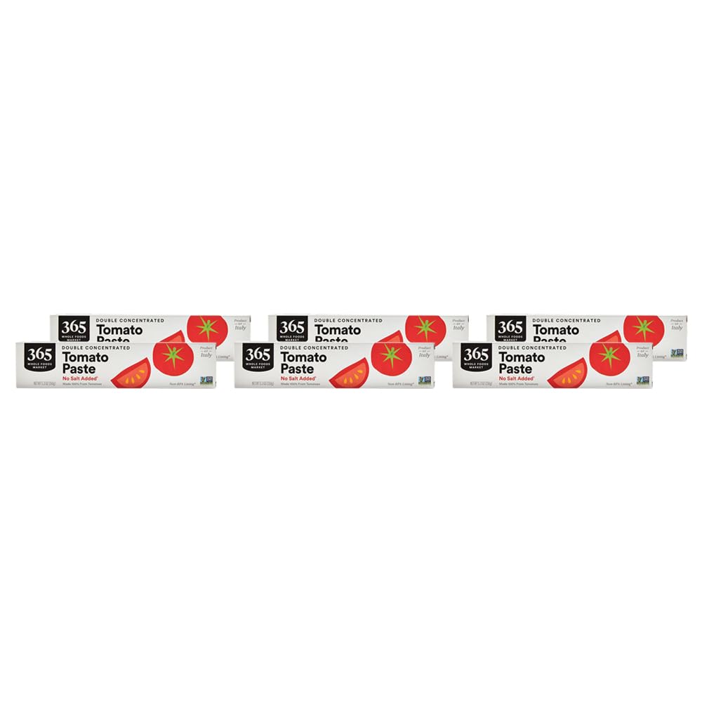 365 By Whole Foods Market, Tomato Paste Double Concentrated, 5 Ounce (Pack of 6)