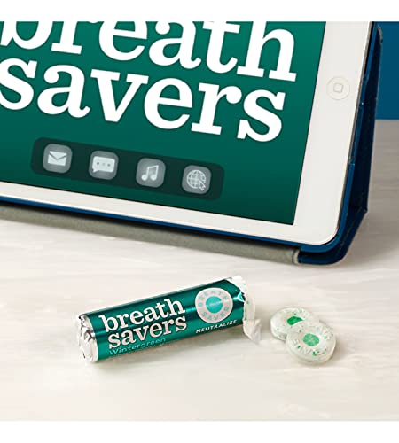 Breath Savers Wintergreen Sugar Free Breath Mints, Holiday, 0.75 Oz Rolls (24 Count)