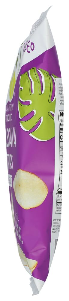 Artisan Tropic Cassava Strips Sea Salt - 12 Pack, 4.5Oz - Vegan, Paleo, Gluten Free Chips - Non-Gmo Healthy Snack Potato Chip Al