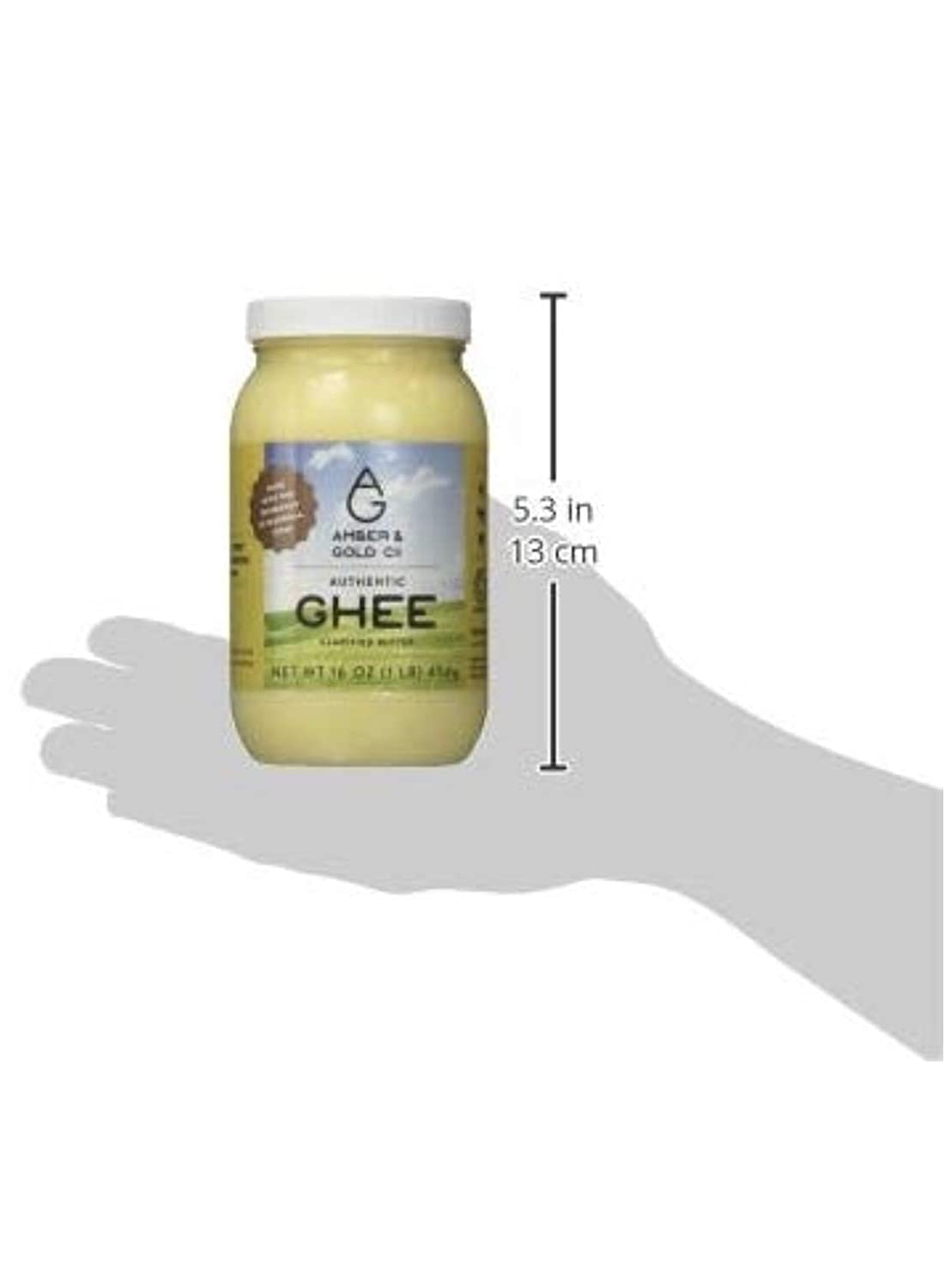 Amber & Gold - Authentic Ghee - Keto, Paleo & Gluten Free Friendly Food - Great for Healthy Snacks, Toast, Crackers, Pasta, Coff
