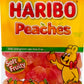 Haribo Gummy Candy, Peaches Gummies, Large Peg Bag, 8 Oz