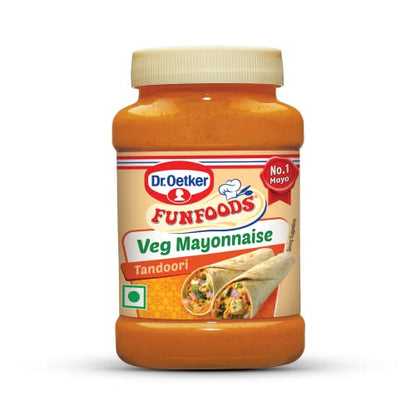 Dr. Oetker Funfoods Tandoori Mayonnaise | Funfoods Mayonnaise | Extra Creamy Mayonnaise | Mayonnaise For Sandwich, Burger, Wraps