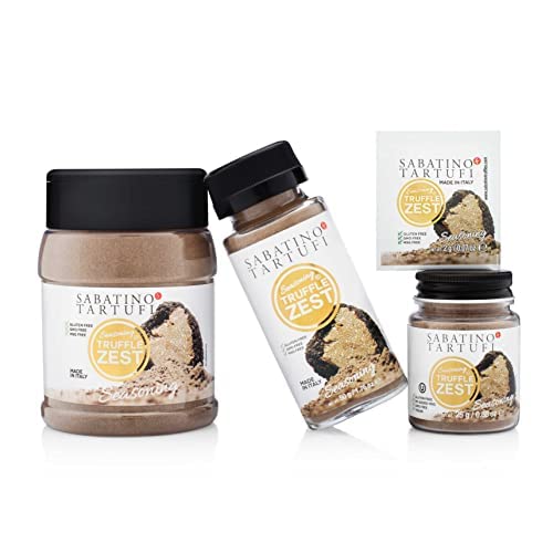 Sabatino Tartufi Truffle Zest Seasoning, The Original All Purpose Gourmet Truffle Powder, Plant Based, Vegan And Vegetarian Friendly, Kosher, Low Carb, Keto, Non Gmo Project Certified, 5.29 Oz
