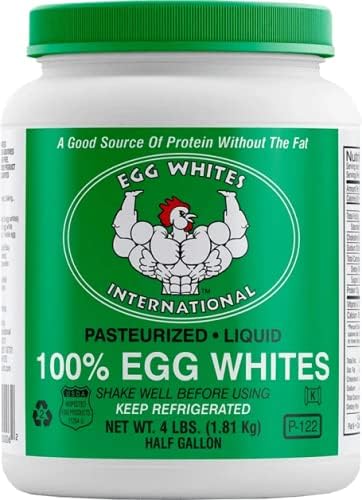 Egg Whites International 100% Pure Liquid Egg White Protein Designed to Drink. NOW 100% CAGE FREE. Priority Mail for AK & HI (1 