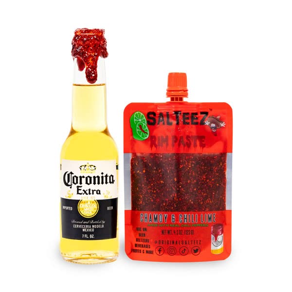Salteez Rim Paste - Chamoy & Chili Lime Rim Paste for your Beers, Seltzers, Drinks, Snacks, and more! (2 Pack)