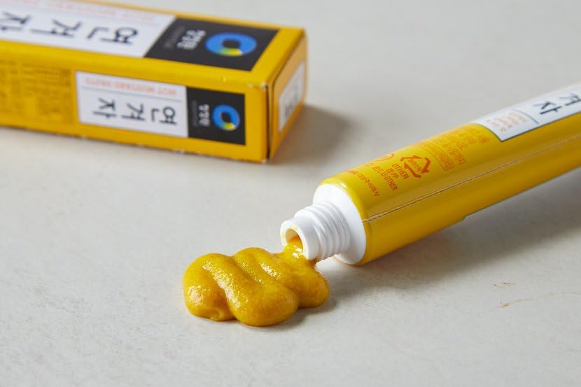 Bc233 Korean Enhanced Hot Mustard Paste, Hot Spicy Yellow Mustard Sauce In Tube (95G 3.35Oz)