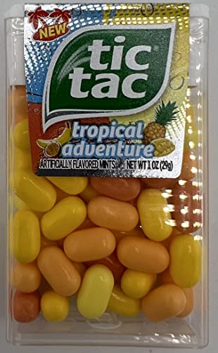 Tic Tacs Variety Pack Of 5 Fruity Flavors- Includes Orange Tic Tac, Tic Tac Fruit Adventure, Berry Adventure Tic Tacs, Strawberr