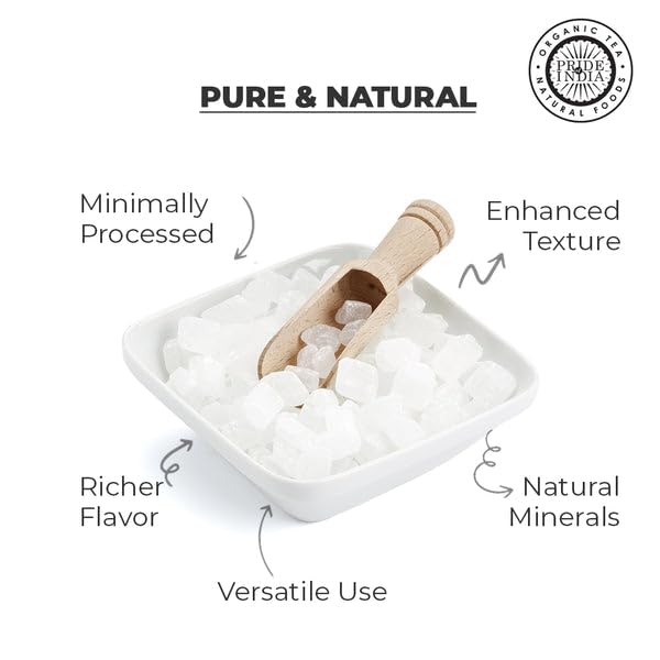 Pride Of India Natural Crystal Rock Sugar - 12 oz (Pack of 6) - Authentic Indian Sugar Crystals for Sweetening Milk or Tea