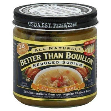 BETTER THAN BOUILLON BASE CHCKN RDCD SODIUM, 8 OZ, PK- 6