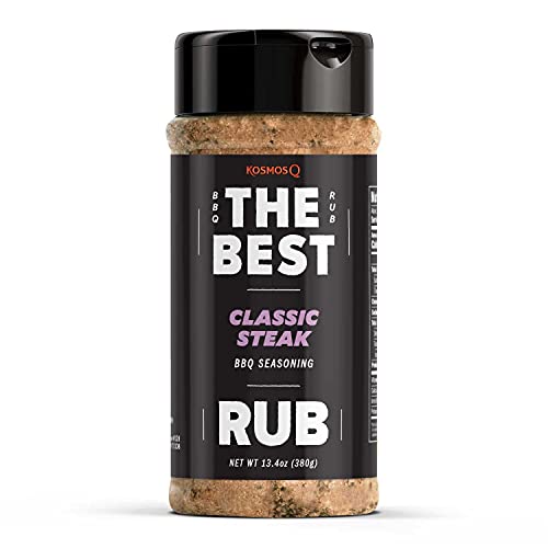Kosmos Q The Best Classic Steak Rub - Bbq Meat Dry Rub  Steak Seasoning - Use On Steak, Chicken, Ribs, Pork Tenderloin, French F