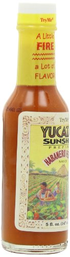 Try Me Yucatan Sunshine Habanero Pepper Sauce, 5 Ounce Bottle (Pack Of 6)