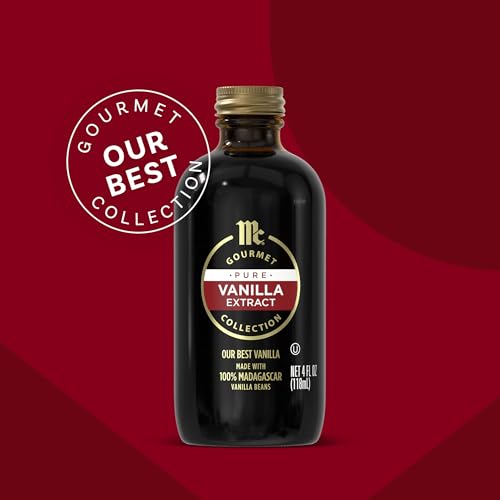 McCormick Gourmet Collection Vanilla Extract  Pure  Our Best Herbs & Spices  Crafted in Small Batches with 100% Madagascar Vanilla Beans  Elevates Cookies  Pancakes  Waffles  Coffee  Sauces  Glazes  and More  4 fl oz