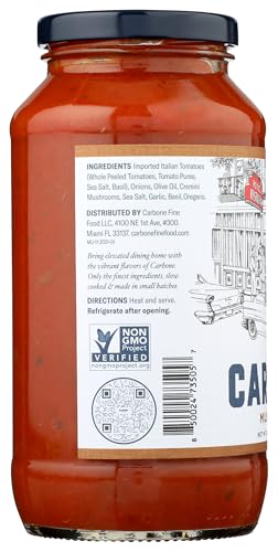 Carbone - Sauce Mushroom Marinara - Case Of 6-24 Oz