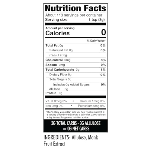 Wholesome Yum Besti Natural Sugar Substitute Multi Pack - Granulated  Powdered  Brown - Monk Fruit Sweetener Blend With Allulose (No Erythritol) - Keto  Non GMO  Zero Calorie  Zero Carb (12 oz 3-Pack)