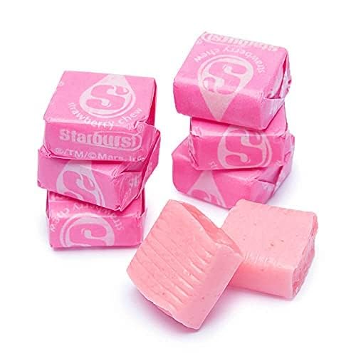 KLUB BULK Strawberry Chewy Candy - 1.5 lbs Soft Assortment, Pink, Individually Wrapped