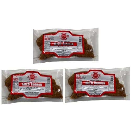The Best Stop Mild Boudin 16oz - Cajun Boudin with a Subtle Kick (Pack of 3)