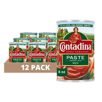 Contadina Tomato Paste with Pesto Flavor, 6 oz. Can (pack of 12)
