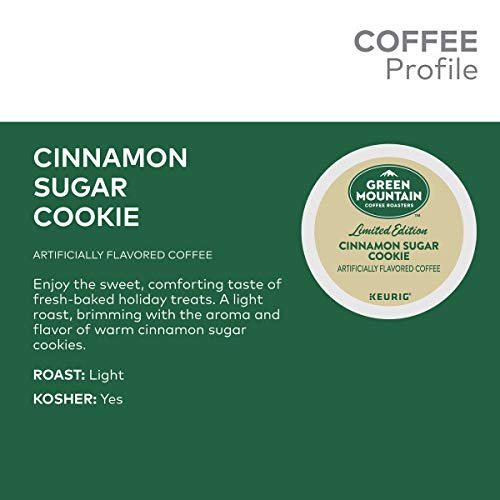 Green Mountain Coffee Roasters Cinnamon Sugar Cookie Keurig Single-Serve K-Cup Pods, Light Roast Coffee, 96 Count