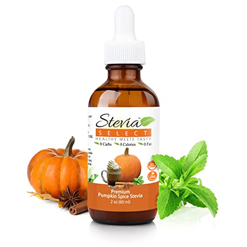 Stevia Select Pumpkin Spice Stevia Liquid Drops - Zero Calorie Sweetener - All Natural Liquid Stevia Extract Sweetener Liquid -