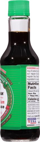 Kikkoman Soy Sauce - Traditionally Brewed, Reduced Sodium Content, Healthy and Authentic, Ideal for Stir-Fries and Marinades - 1