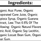 Sambazon Organic Acai Sorbet, 16 Fluid Ounce -- 8 Per Case